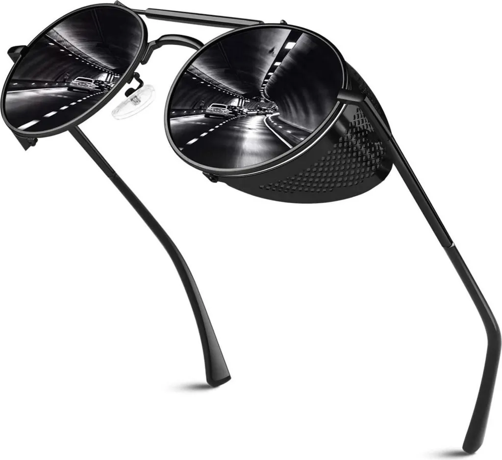 Occhiali da sole Steampunk per uomini donne - protezione retrò Uv400
