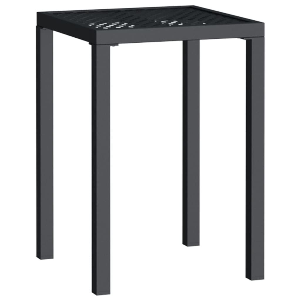 Gartentisch Anthrazit 50x50x72 cm Stahl