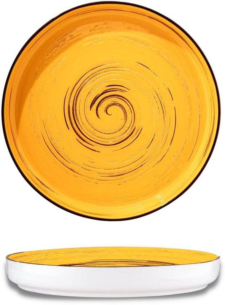 Luxusspiralbrett mit Handglanz, Durchmesser 28 cm, zeitgemäßer Stil, langlebig, robust und sicher.