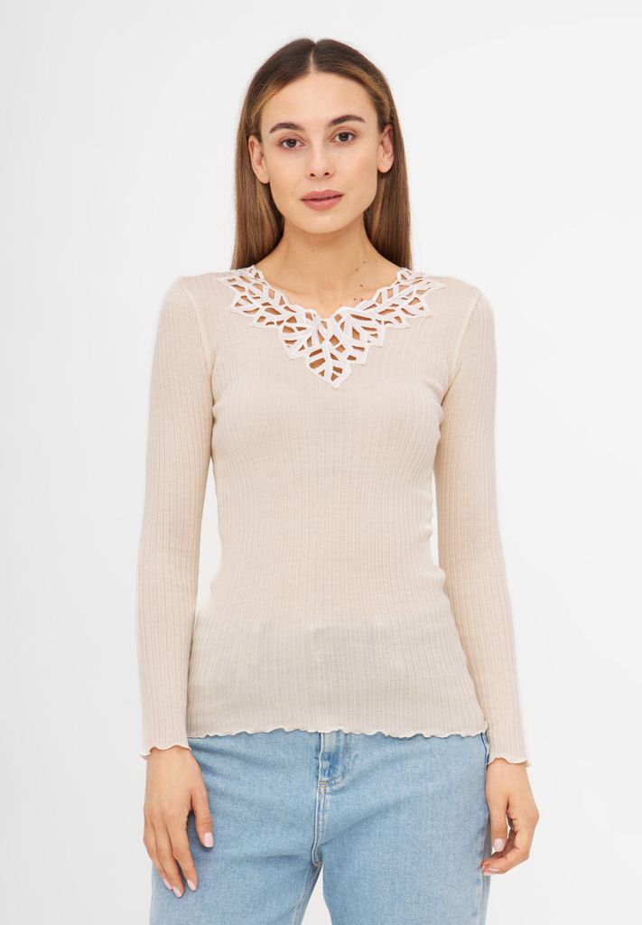 Tooche Rundhalspullover "Tooche Rundhalspullover Damen Creme"