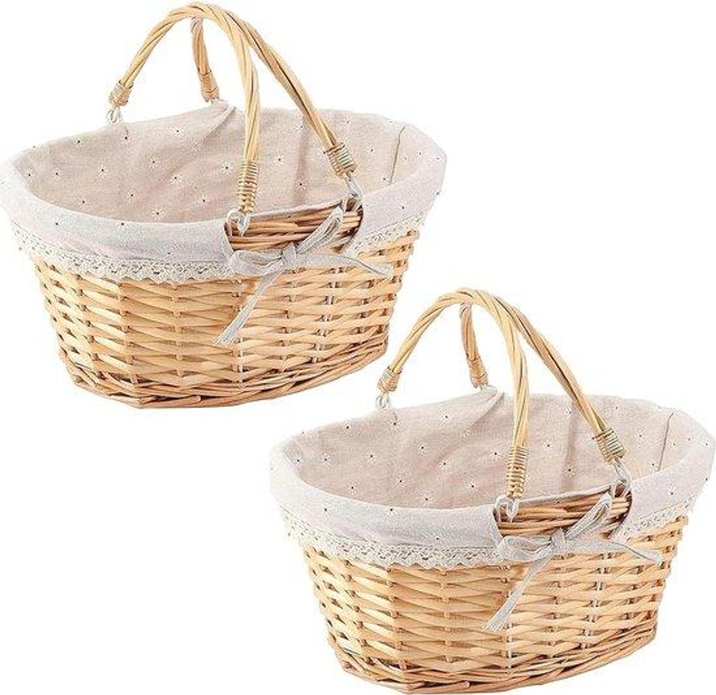 Handgeweven, großes, weißes, Naturfaser-Picknicktuch für Frühstück und Snack