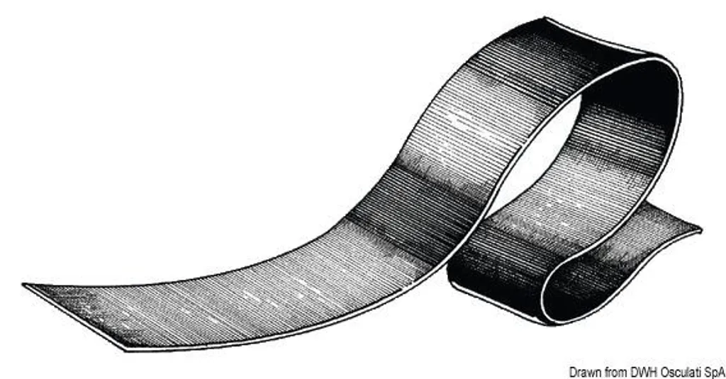 Profilé noir 110x3 mm en rouleau de 24 mètres pour finition bâche
