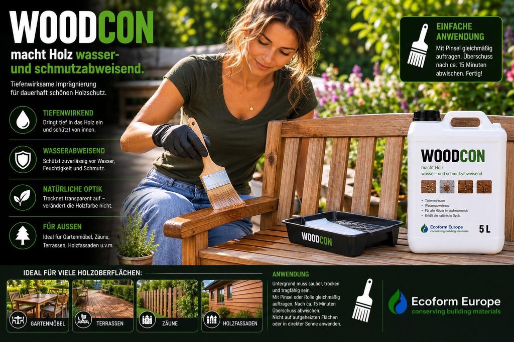Woodcon Holzimprägnierung – Holz imprägnieren – Farbloser Produktbild 