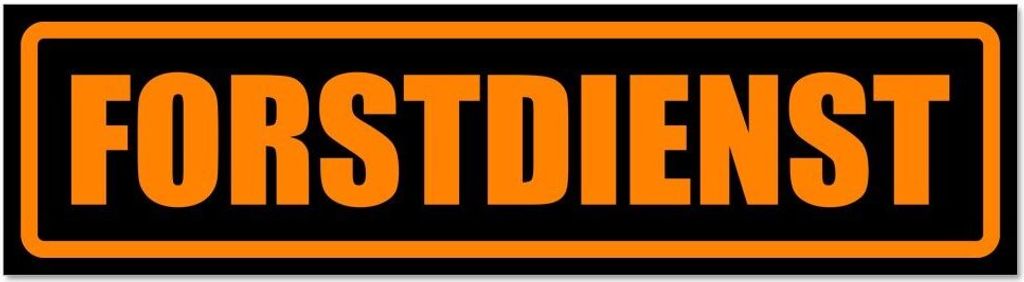 Kiwistar - Autoaufkleber - Orange - Schwarz - 60 x 16 cm - Forstdienst - Hinweis Aufkleber Sticker für Auto, Kfz, Fahrrad, PKW, LKW