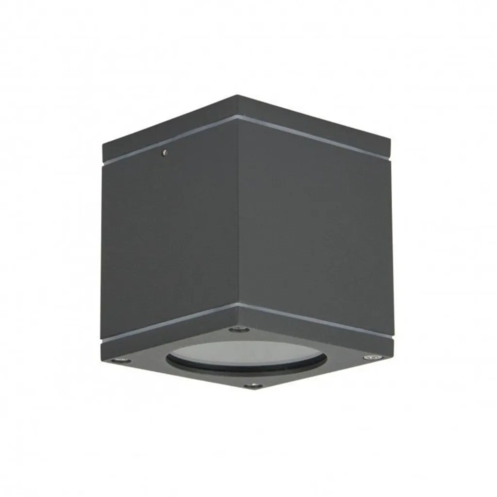 Plafonnier extérieur IP54 gris foncé en aluminium pour ampoule GU10