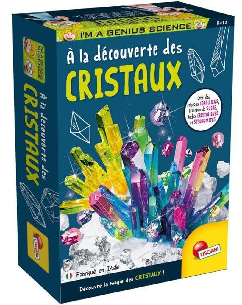 Ich bin ein Genie – Kristallentdeckungs-Set für unterwegs – Wissenschaftsset – – Kristallisation & Experimente – Ab 8 Jahren