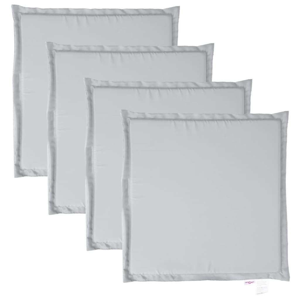 vidaXL Garten-Sitzkissen 4 Stk. Hellgrau 45x45x2 cm Quadratisch