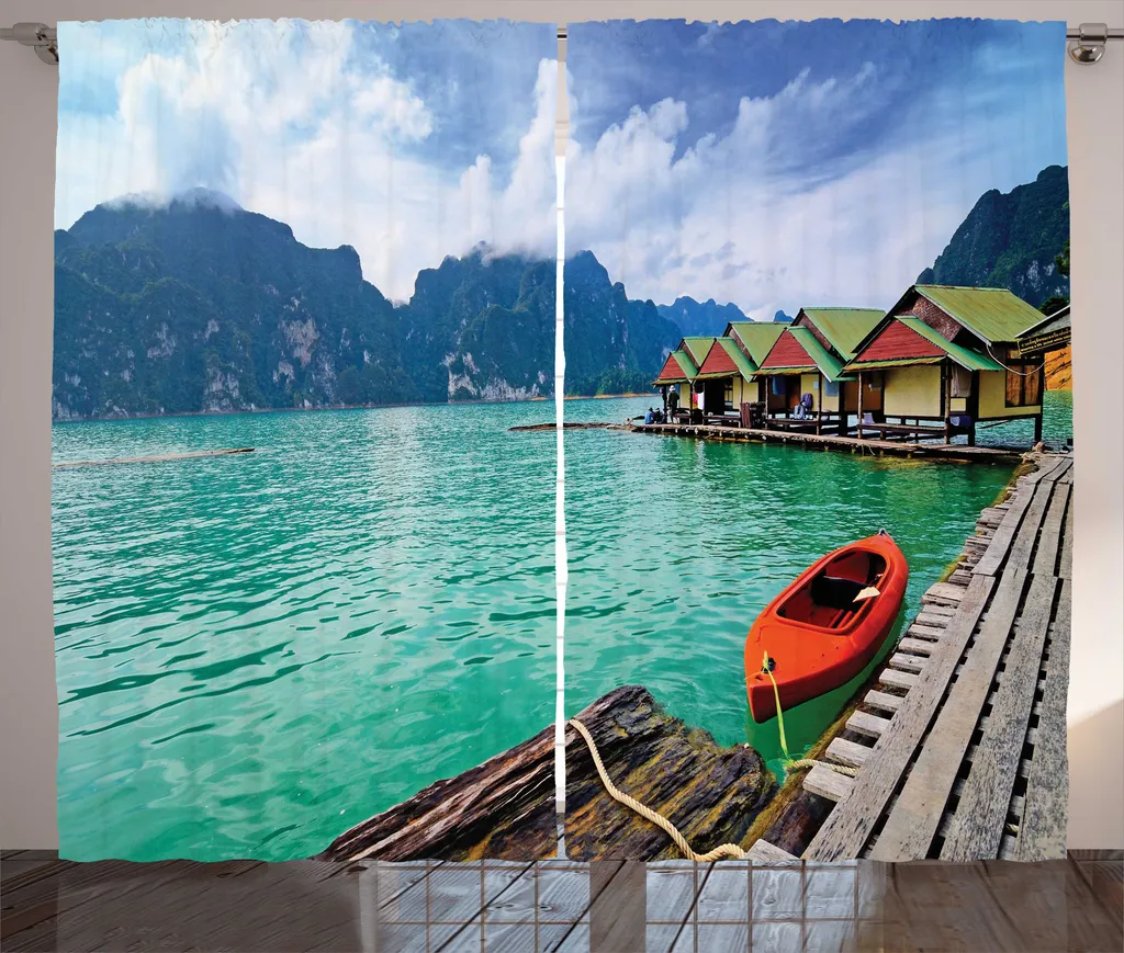 ABAKUHAUS Guilin Rideau Rustique à Ruban Froncé Multicolore 280x225 cm