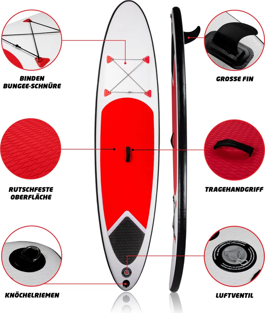 Stand Up Paddle Gonflable Polyvalent 10 Pieds avec Accessoires de Glisse