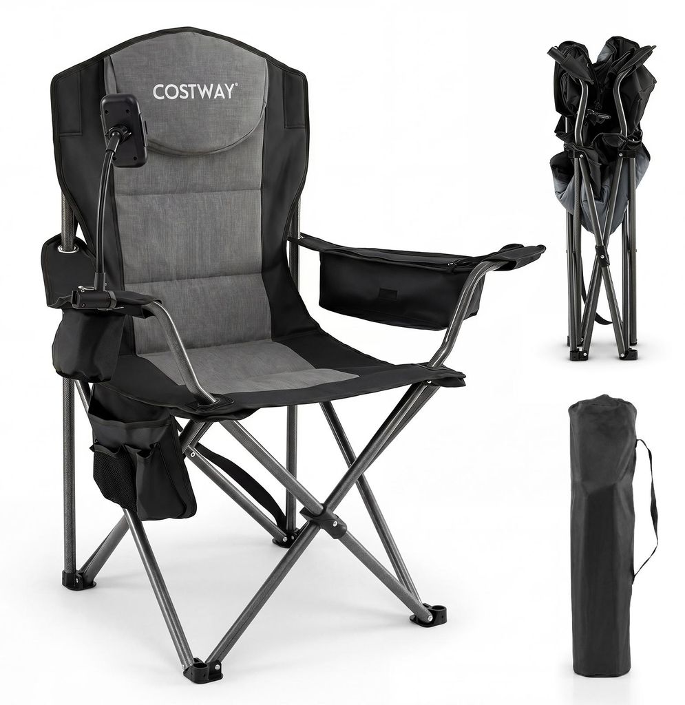 COSTWAY Campingstuhl Faltbar XXL 200kg belastbar, Produktbild 