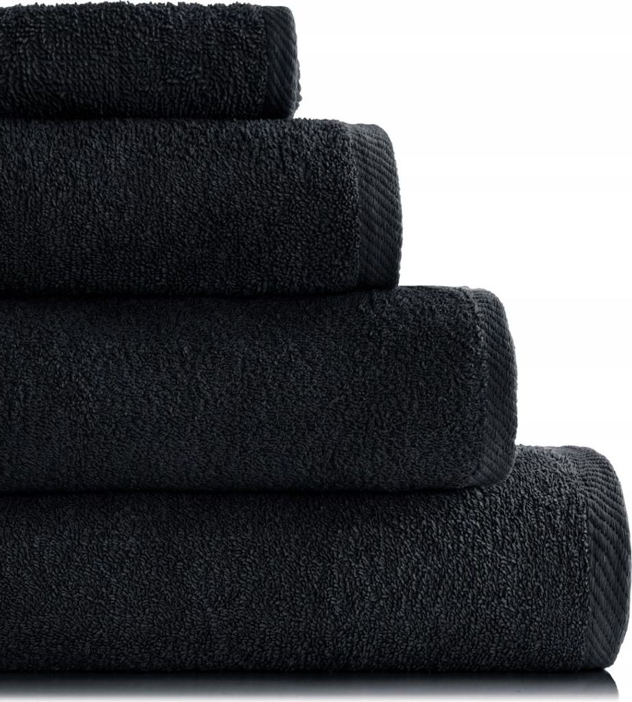 Badehandtuch BARI 500g/m2 Baumwolle Frottee Schwarz