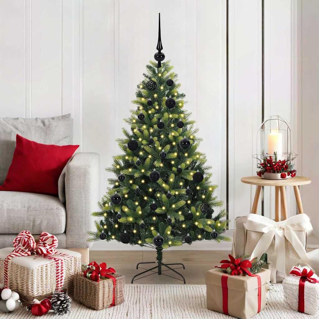 Maison Exclusive - Künstlicher geflammter Weihnachtsbaum 150 LEDs Grün 120 cm
