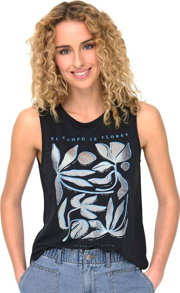 Only Free Life ärmelloses T-shirt Schwarz L Frau Schwarz L