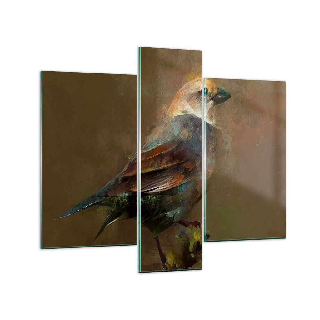 Bilder auf glas - Vogel Natur - 95x80cm - Glasbilder - Wandbilder - Bilder - Kunstdruck - zum Aufhängen bereit - Wanddekoration aus Glas - Glas Bi...