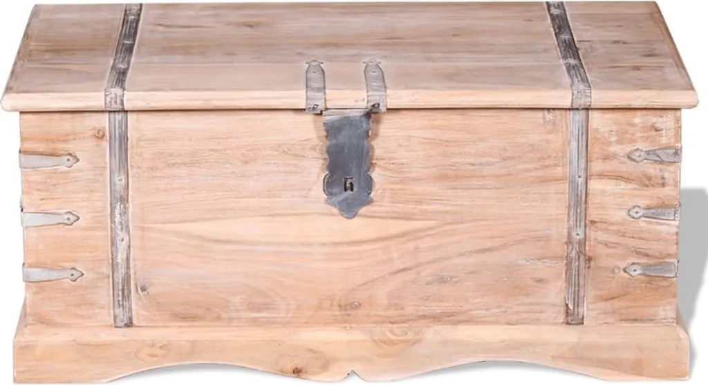 Coffre de rangement bois acacia pour jouets et linge - Meuble intérieur