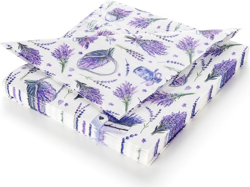 Papierservietten 20 Stk 33x33cm 20szt Lavendel