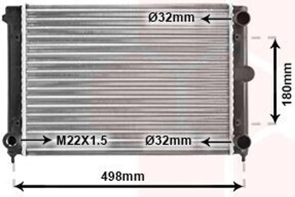 Refroidisseur d'eau moteur VAN WEZEL pour VW PASSAT 35I série 58002070