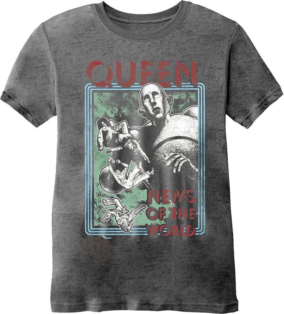 Queen - "News Of The World" T-Shirt für Herren/Damen Uni RO1608 (M) (Anthrazit)