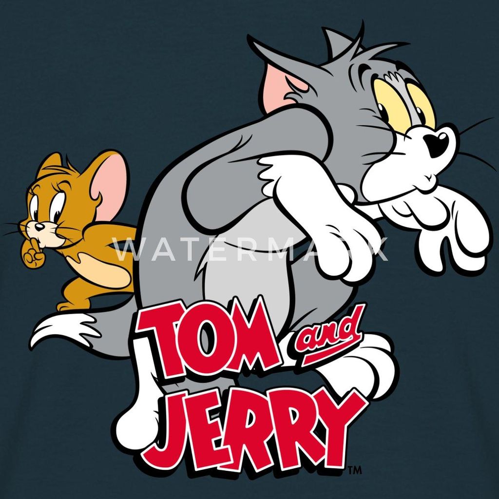 Spreadshirt Tom Und Jerry Auf Samtpfoten Männer T-Shirt, XL, Navy