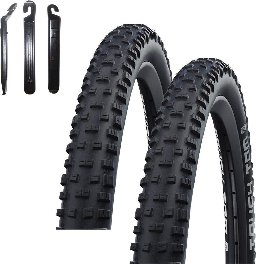 2 x Schwalbe Tough Tom K-Guard Fahrradreifen Pannenschutz Fahrrad Mantel Decke 54-559 (26 x 2,10") inkl. Reifenheber
