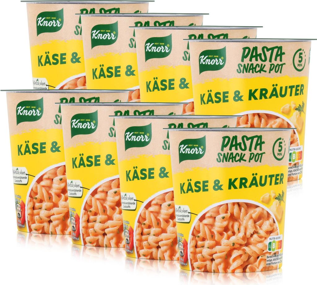 Knorr Pasta Snack Pot Käse & Kräuter 59g - In 5 Minuten Produktbild 