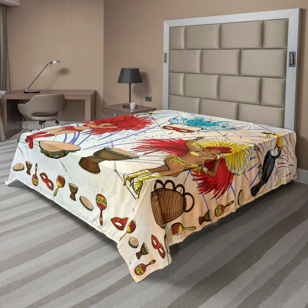 Drap Plat Anti-Plis et Ultra Doux Motif Rio pour une Literie Éclatante