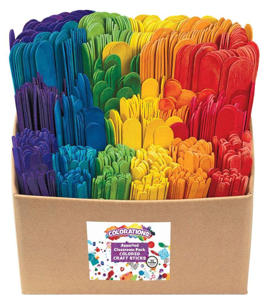 Colorations - Holz Bastelstäbchen Klassenzimmer Set 1200 Produktbild 