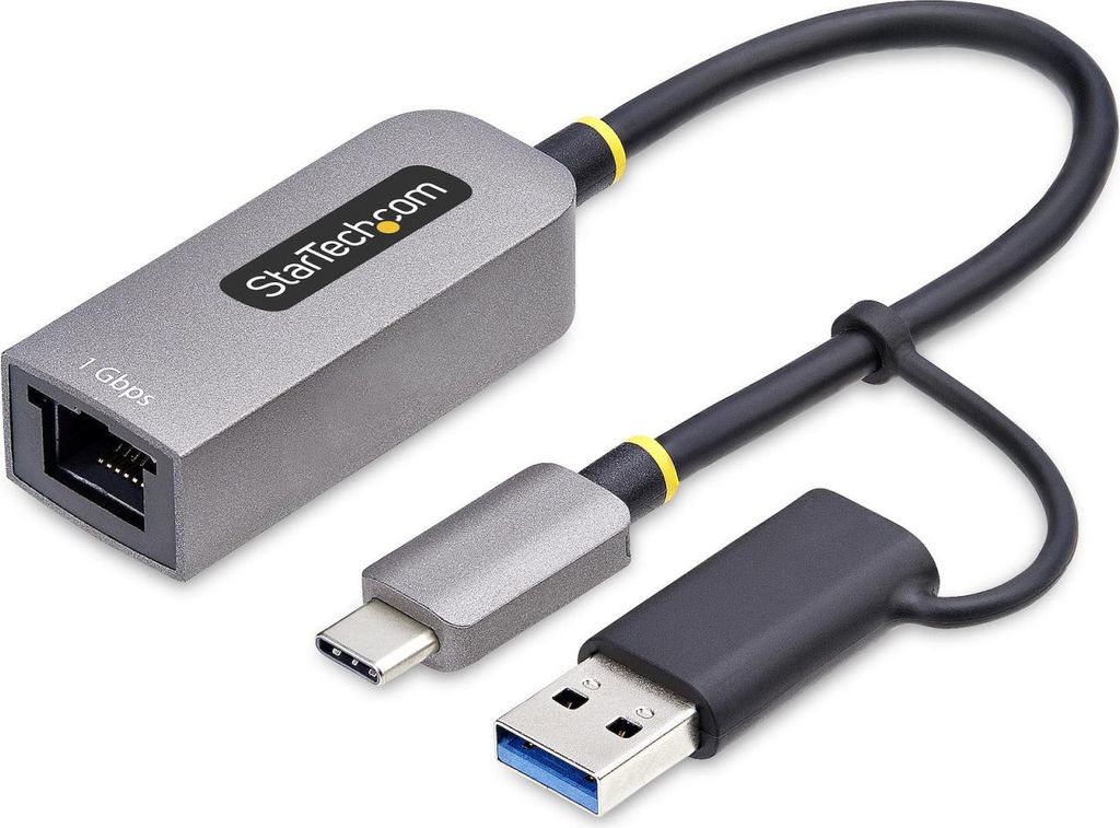 StarTech.com USB-C/USB-A zu Ethernet Gigabit 10/100/1000Mbps USB 3.0 Netzwerkadapter