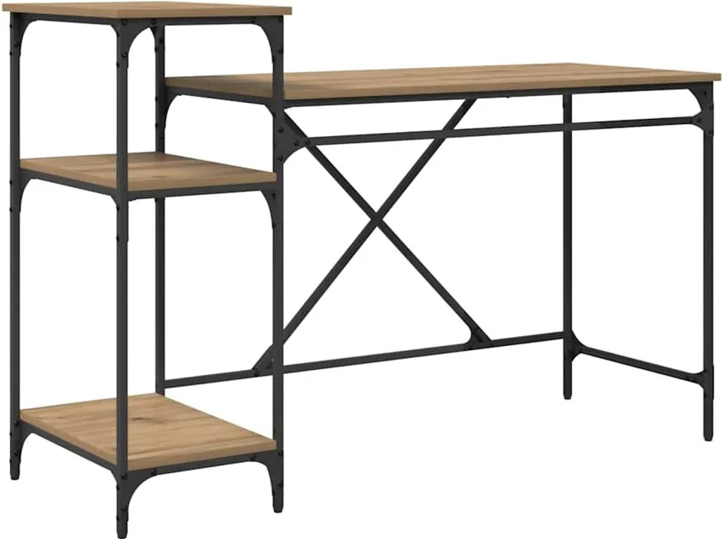 Scrivania Porta PC vidaXL Rovere 135x50x90 - Prezzo Top Online
