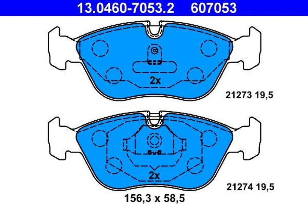 Plaquettes de frein ATE 13.0460-7053.2 pour Volvo 850 et S70 OE 272343