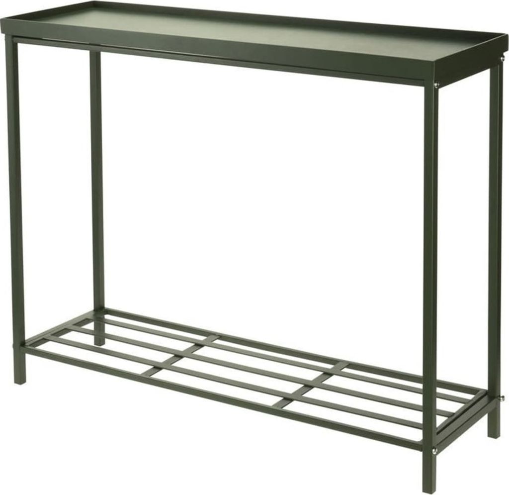 Portafiori da tavolo in metallo 75x23x60cm verde Immagine del prodotto 