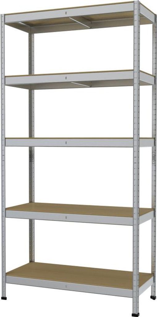 Schwerlastregal 180 x 90 x 40 cm 5 Holzböden 875 kg Produktbild 
