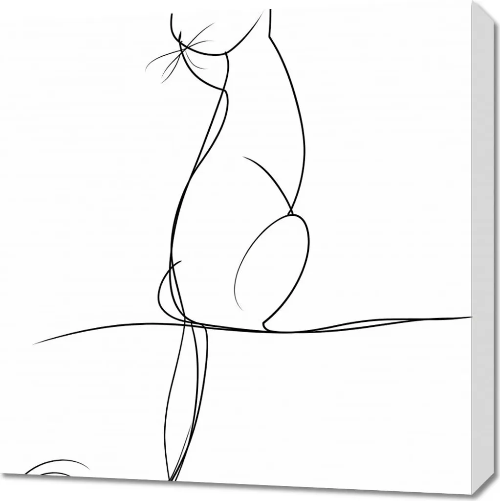 Quadro 60x60 cm Eleganza in una Linea | Post-Aesthetic Home