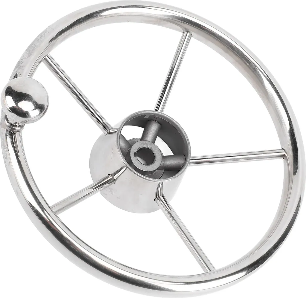 Direction Marine en Inox 280mm avec Grip Confort pour Bateau et Ship
