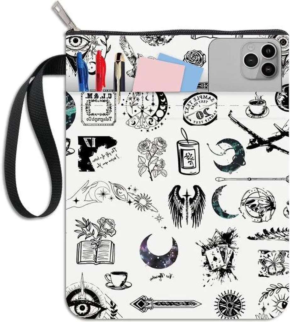 Pochette livre de poche anti-corne et étui de transport lune