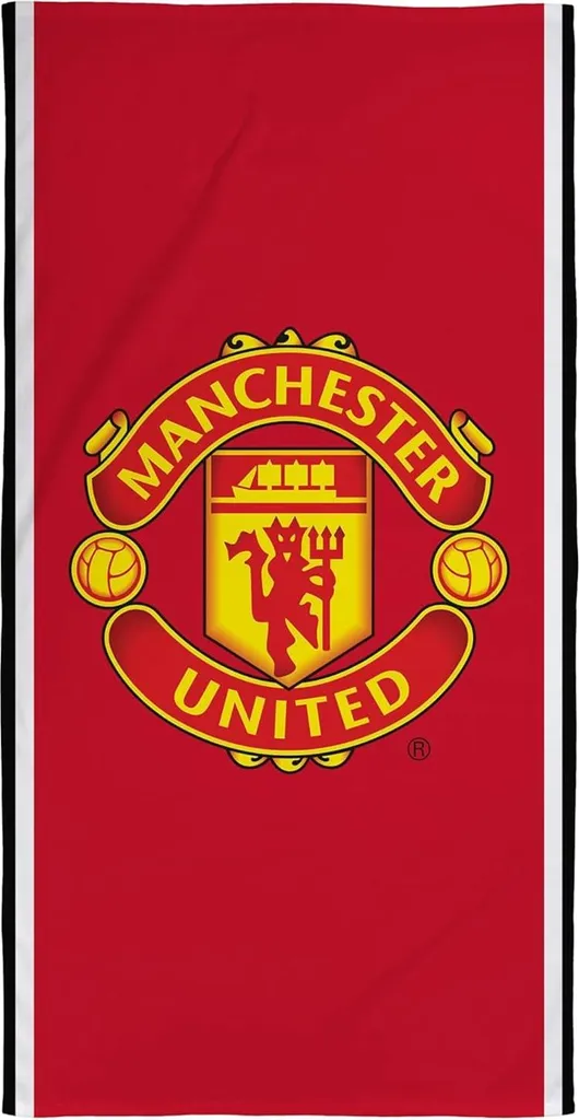 Serviette de Plage Manchester United Glory Rouge TC419 en Coton Absorbant
