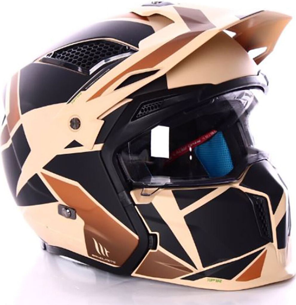 Mt Helmets Streetfighter Sv S P1r Klapphelm Beige,Schwarz S Beige,Schwarz S