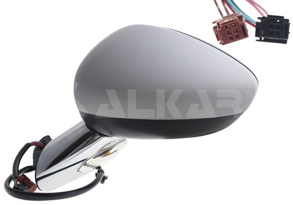 ALKAR 6143822 Außenspiegel Seitenspiegel Links für CITROËN DS3 Beheizt Konvex Grundiert Elektrisch