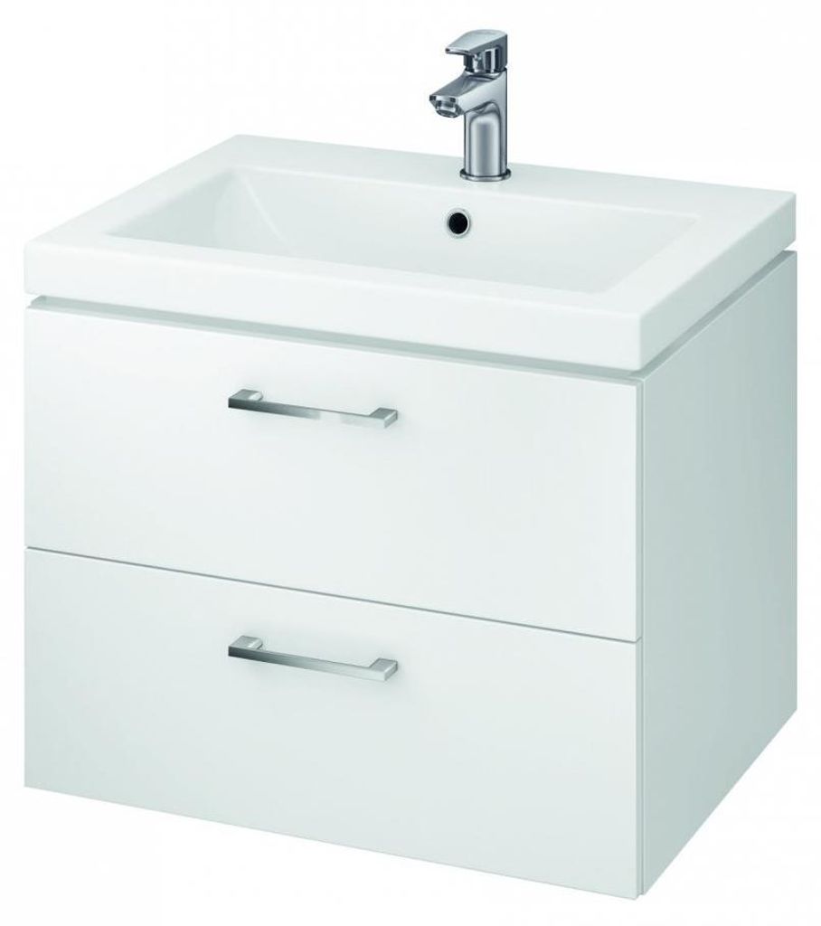 Design Set 807 Lara Como 60 Blanc Dsm (armoire + lavabo) Image du produit 