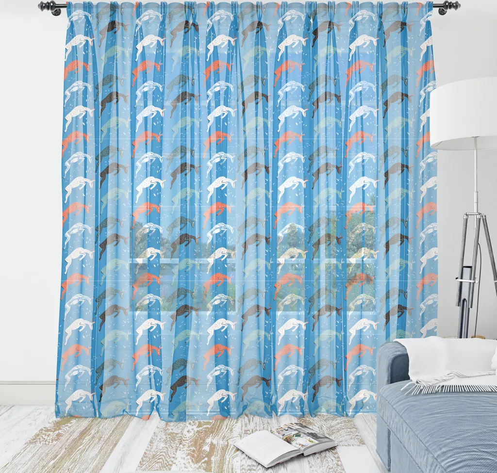 Arazzo Artistico ABAKUHAUS Capra Blu Mare 240x274 - Tessuto Satin
