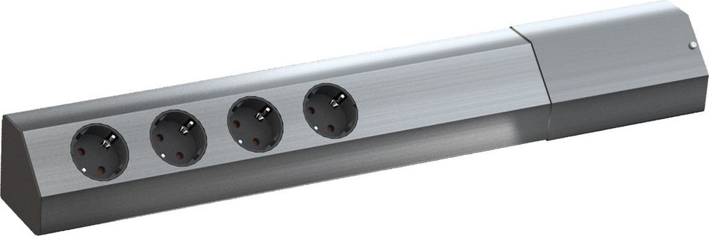 BACHMANN CASIA 4x Schutzkontakt, Edelstahl Produktbild 