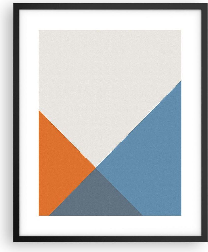 Gerahmtes Poster - Schwarzer Rahmen - Vier die Farben Produktbild 