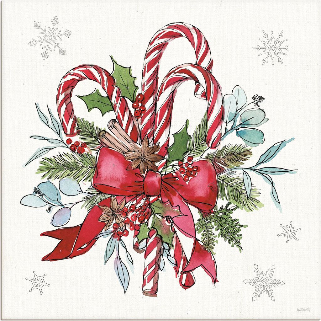 ARTland Leinwandbild Signs of the Season II Größe: 40x40 cm