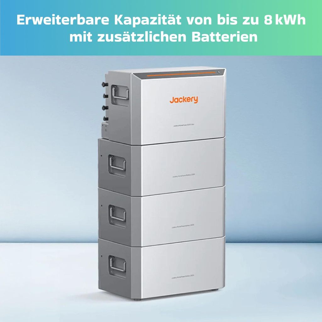 HomePower 2000 2,048 kWh Zusatzakku Solarspeicher LiFePO4 für Home Power Ultra, erweiterbar bis 8 kWh, IP65, 2800 W PV Eingang, Smart App, Speiche...