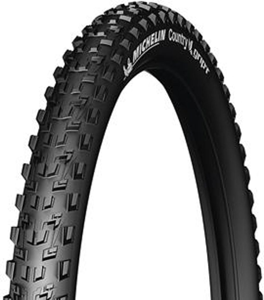 A close-up studio shot of a bicycle tire.
