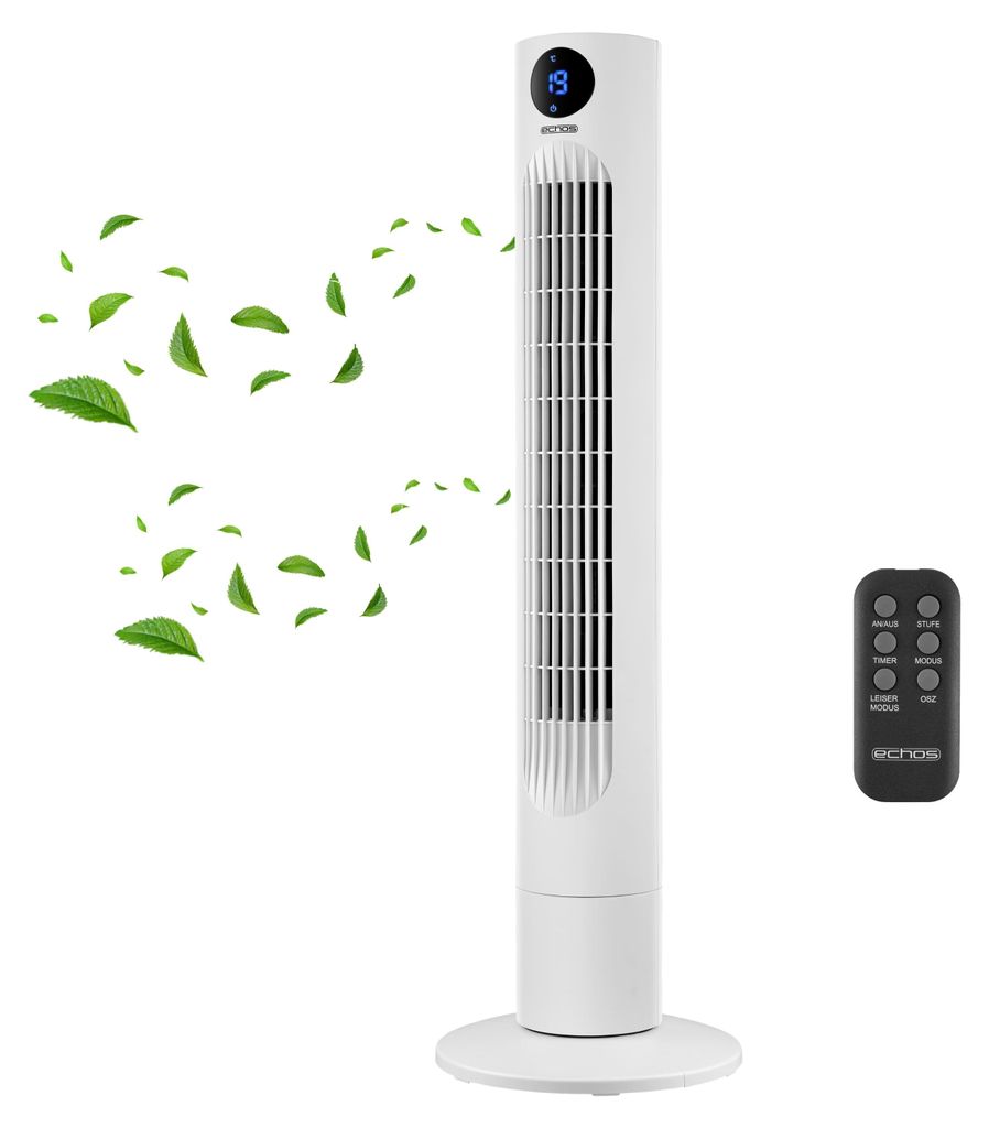 Echos Turmventilator Ventilator sehr leise Fernbedienung | Produktbild 