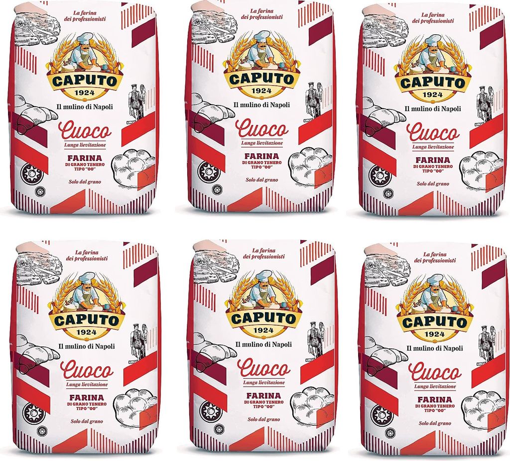 6x Farina Molino Caputo Cuoco chief Pizza Napoli Pizzamehl Pizza Mehl 1kg