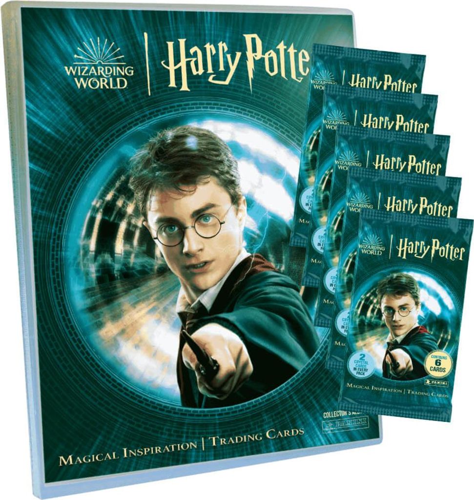 Harry Potter Karten - Magical Inspiration Trading Cards Sammelkarten - 1 Mappe + 5 Booster