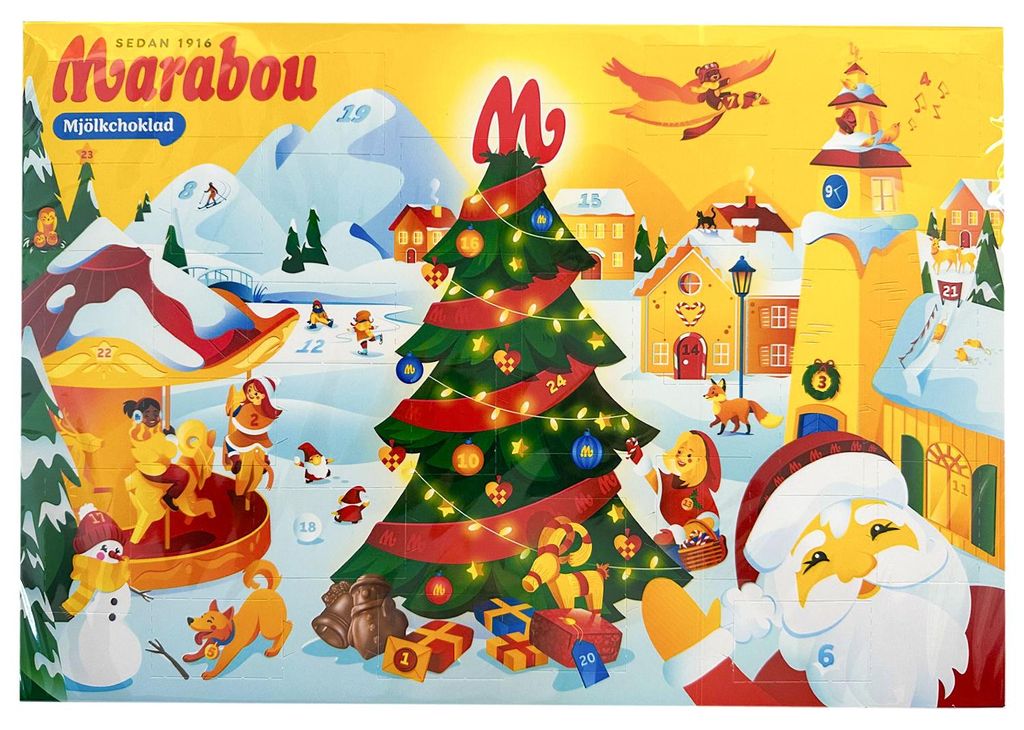 Marabou Kalendarz Adwentowy Czekolada Mleczna, 200g Zdjęcie produktu 
