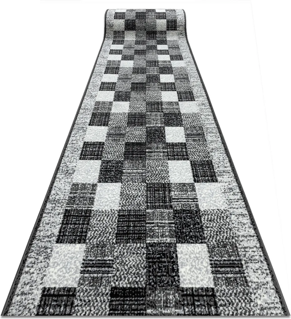 Coureur BCF RAFIA Gris 80x510 cm - Tapis de Passage Robuste pour Entrée